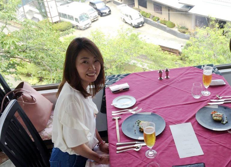 仲川かほるさんランチ中